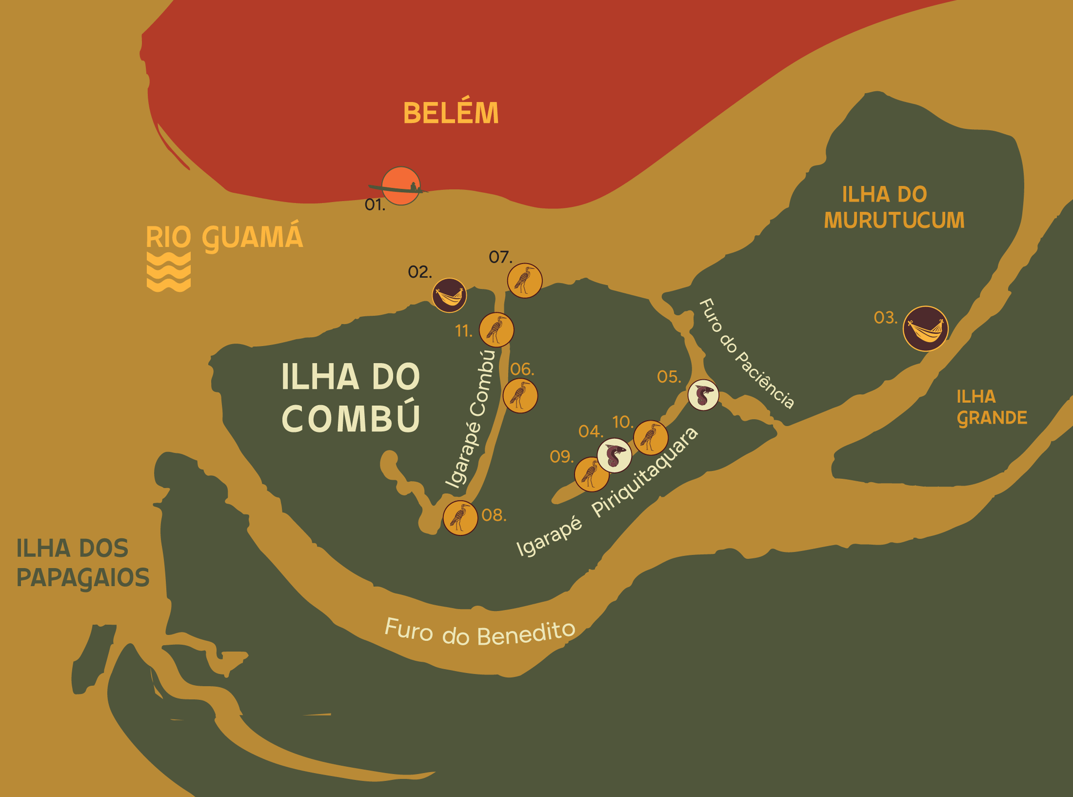 mapa combu